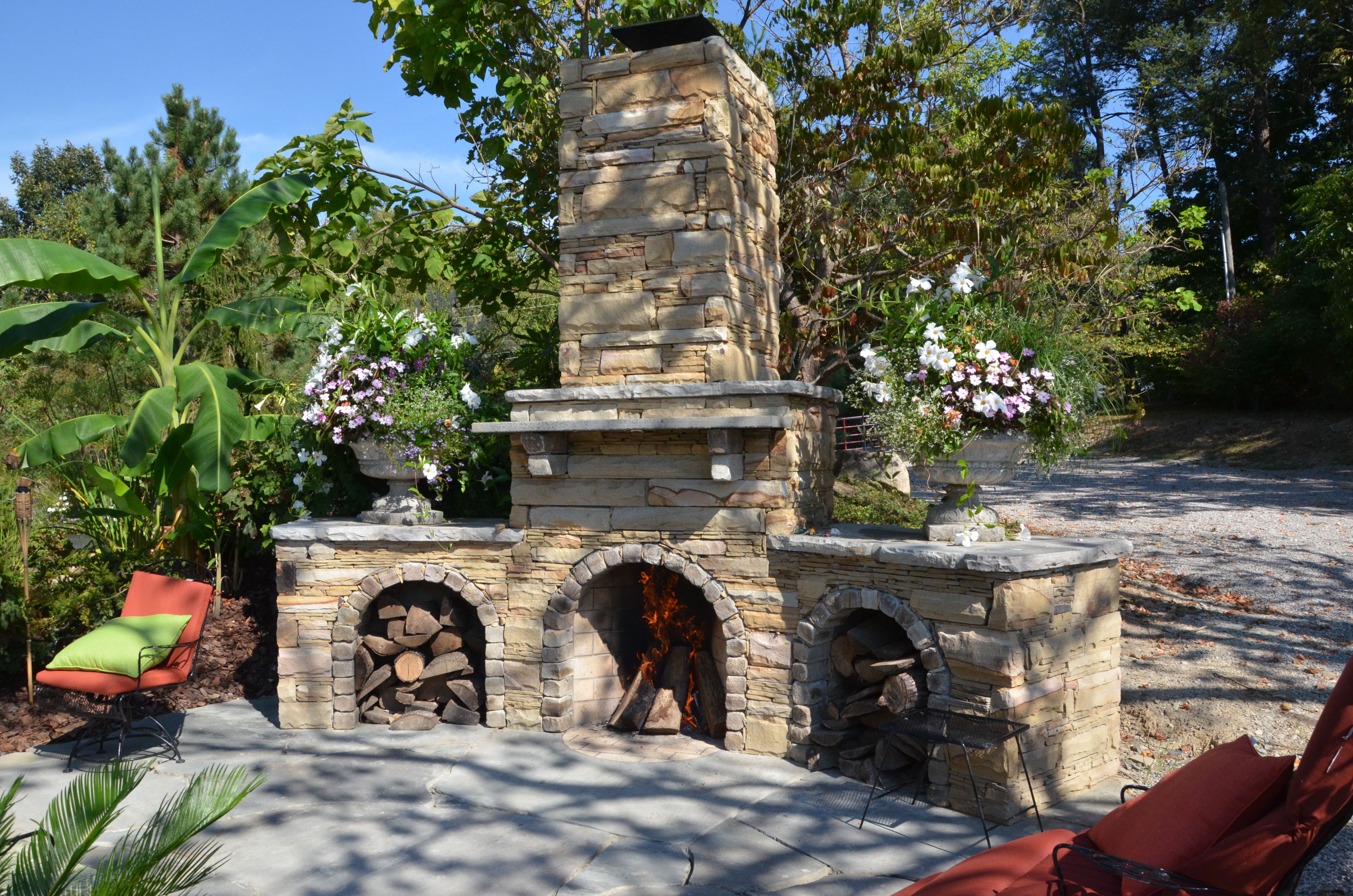 Fireplaces Custom Stonework Minks Outdoor Professionals Oak
